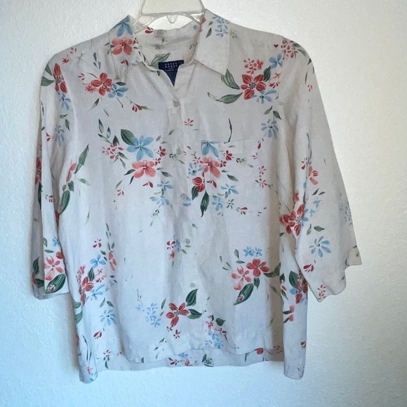 Liz Claiborne Tops - Crazy Horse By Liz Claiborne Linen Blend  Blouse